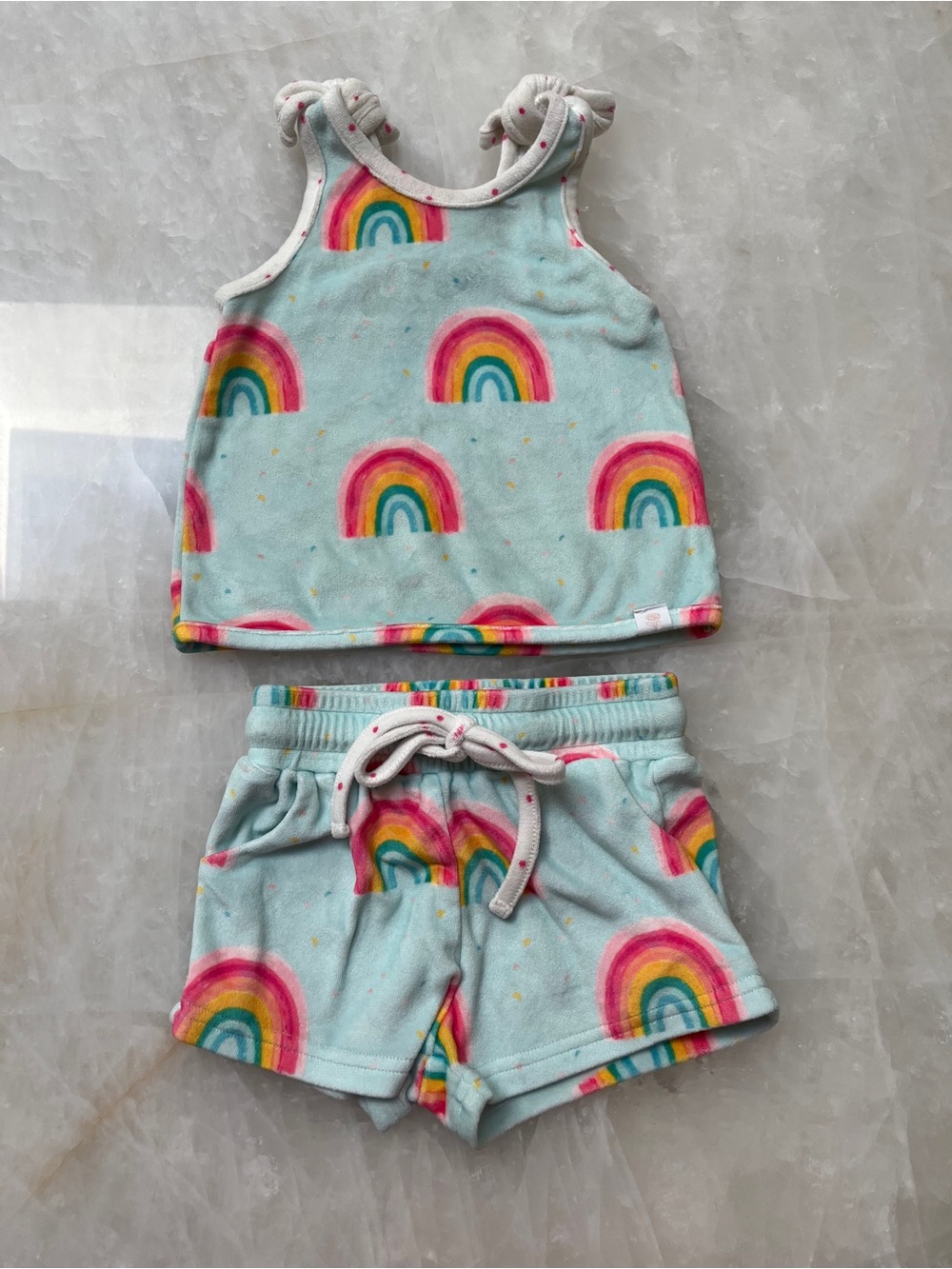 SweetHoney Light Blue Rainbow Tank & Shorts Set